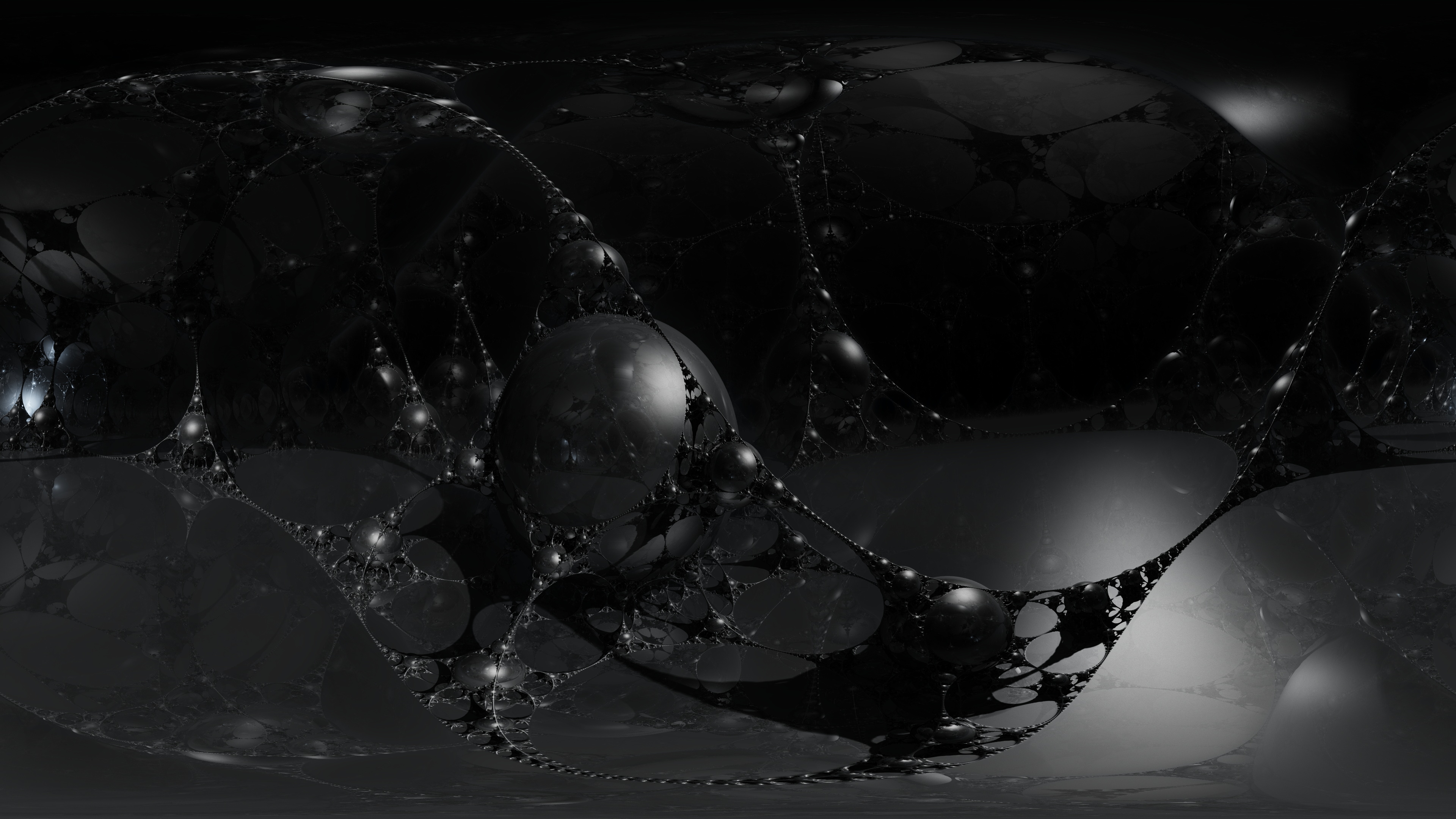 black and white fractal wallpaper 4k